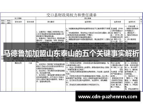 马德鲁加加盟山东泰山的五个关键事实解析
